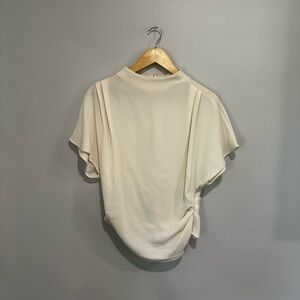 H&M Cream Dolman Sleeve Asymmetrical T-Shirt
